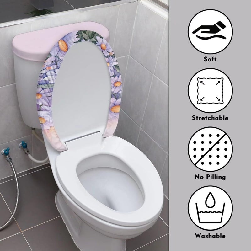 CREAMIC Easter Toilet Lid Cover and Tank Lid Cover Machine Wash Bathroom Super Soft Toilet Lid Cover Set Seat Covers Fits Most Lids for Accessories Decor or Holiday Decoration - Image 3
